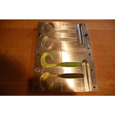 curly tail grub mold CU425-2 curly tail grub mold CU425-2