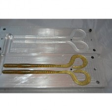 twin cavity medium ribbon tail worm bait mold twin cavity medium ribbon tail worm bait mold