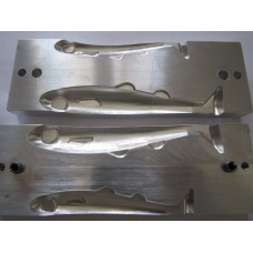 3.5 and 4.5 inch hand pour swim bait mold