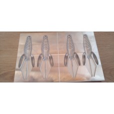 3.5 inch creature bait 4 cavity open pour  mold