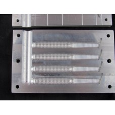 4" swimmer worm 4 cavity bait mold 4" swimmer worm 4 cavity bait mold