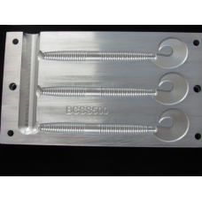 5" curly tail worm 3 cavity BCSS500 injection mold 5" curly tail worm 3 cavity BCSS500 injection mold